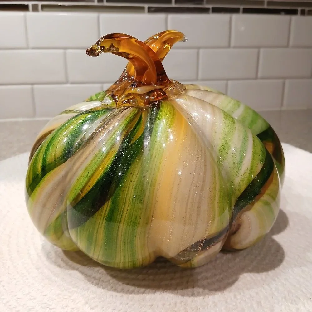Pier 1 Imports Solid Glass Pumpkin